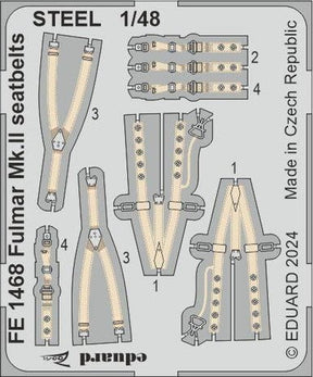Eduard Eduard 1/48 Fulmar Mk.II seatbelts STEEL Zoom set for TRUMPETER