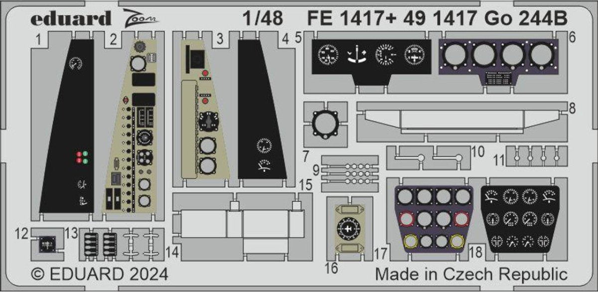 Eduard Eduard 1/48 Go 244B FE1417 Zoom set