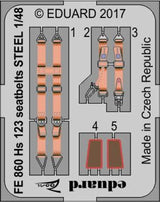 Eduard Eduard 1/48 Hs 123 seatbelts Steel for Gaspatch Models