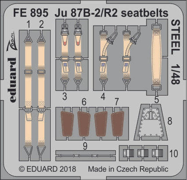 Eduard Eduard 1/48 Ju 87B-2/R2 seatbelts Steel for Airfix
