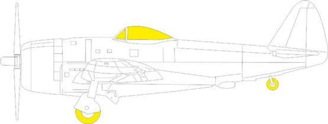 Eduard Eduard 1/48 Mask P-47D Bubbletop TFace for Tamiya