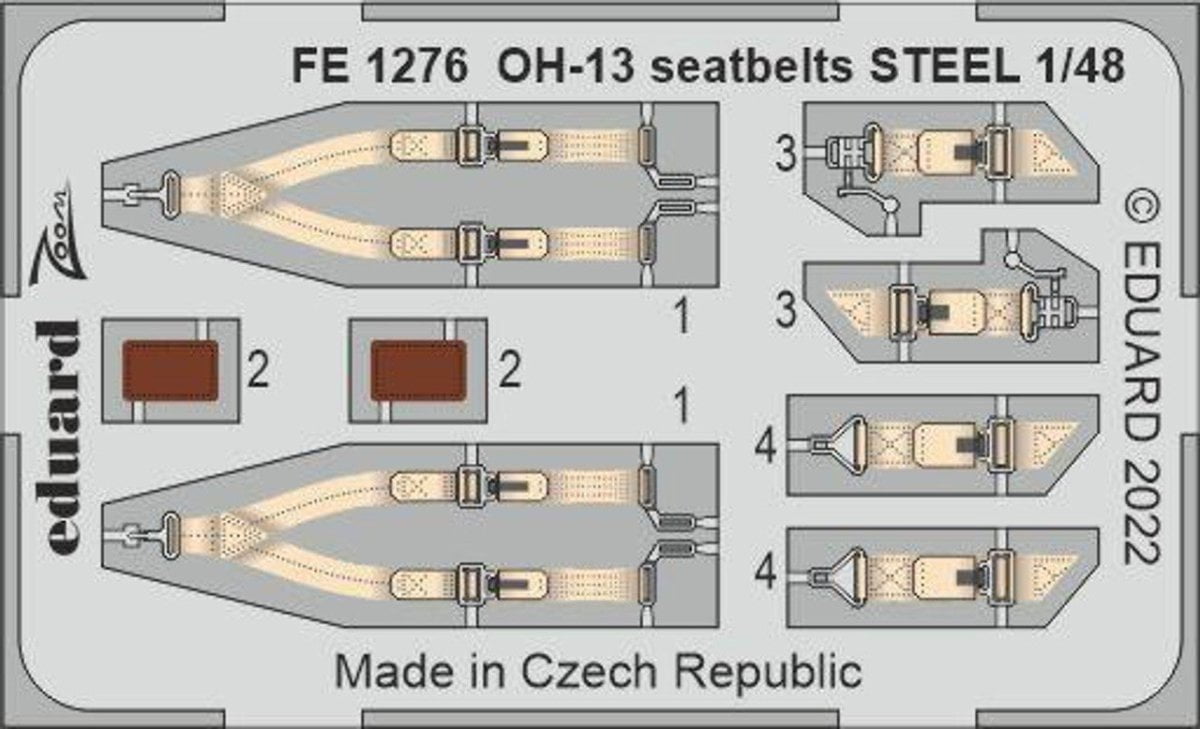 Eduard Eduard 1/48 OH-13 seatbelts Steel for Italeri