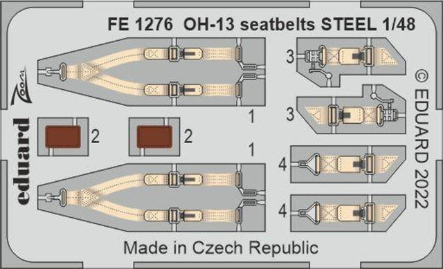 Eduard Eduard 1/48 OH-13 seatbelts Steel for Italeri