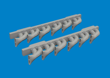 Eduard Eduard 1/48 P-39 exhaust stacks fishtail PRINT Brassin for ARMA HOBBY