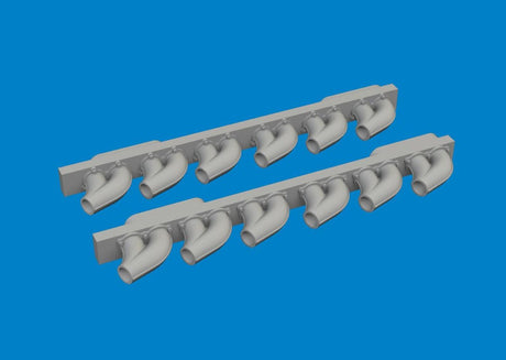 Eduard Eduard 1/48 P-39 exhaust stacks rounded PRINT Brassin for ARMA HOBBY