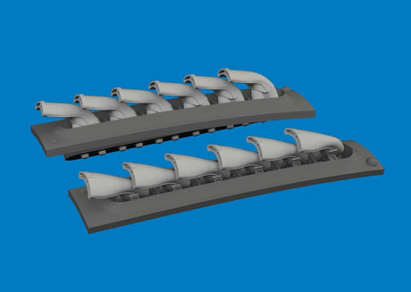 Eduard Eduard 1/48 P-40 exhaust stacks fishtail PRINT Brassin for EDUARD