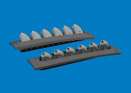 Eduard Eduard 1/48 P-40 exhaust stacks rounded PRINT Brassin for EDUARD
