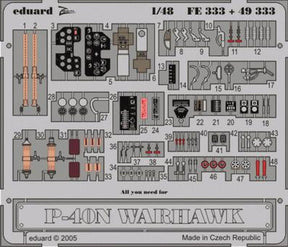 Eduard Eduard 1/48 P-40N Thunderbolt Photo Etch for Hasegawa