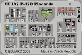 Eduard Eduard 1/48 P-47D placards