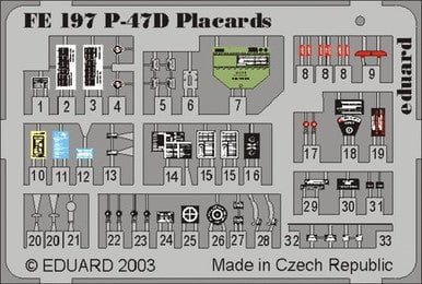 Eduard Eduard 1/48 P-47D placards