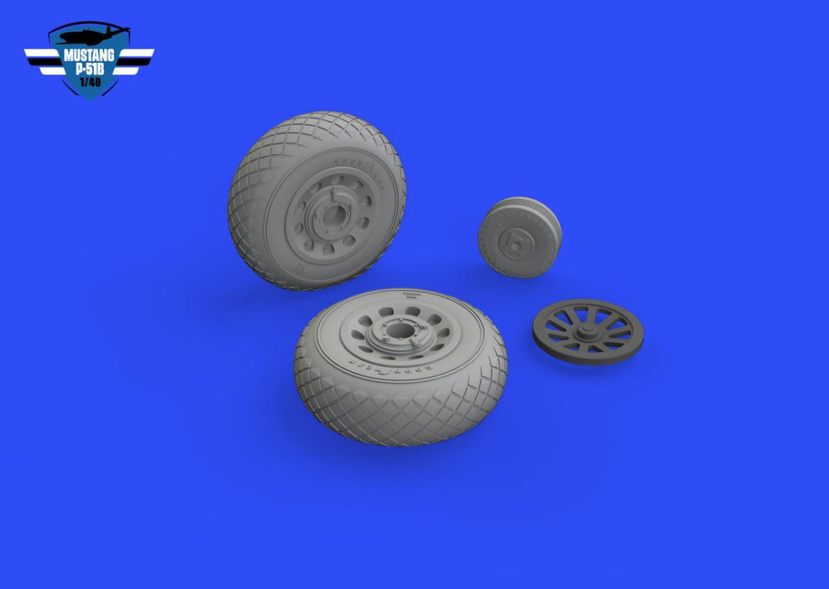 Eduard Eduard 1/48 P-51B/C wheels diamond tread 1/48