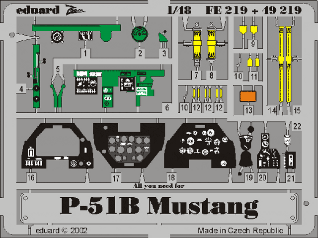 Eduard Eduard 1/48 P-51B for Tamiya (Pre-Painted)