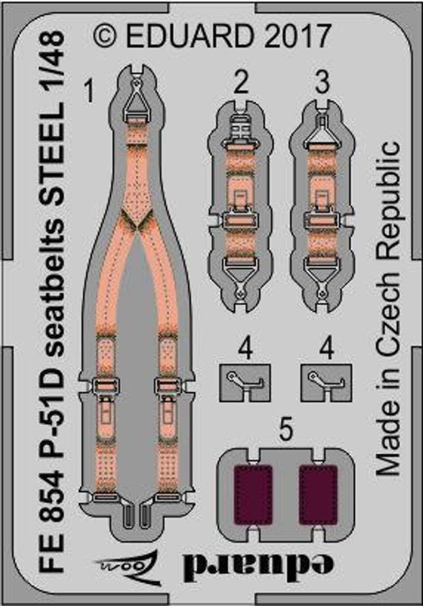 Eduard Eduard 1/48 P-51D seatbelts Steel for Airfix