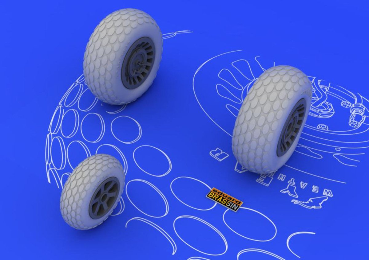 Eduard Eduard 1/48 P-61 Wheels for LNR (PE & Resin)