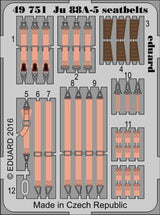 Eduard Eduard 1/48 Seatbelts Ju88A5 for ICM (Pre-Painted)