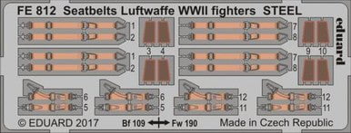 Eduard Eduard 1/48 Seatbelts Luftwaffe WWII fighters Steel