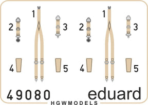 Eduard Eduard 1/48 Seatbelts Super Fabric-Type RAF WWII Late (Pre-Painted)