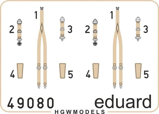 Eduard Eduard 1/48 Seatbelts Super Fabric-Type RAF WWII Late (Pre-Painted)