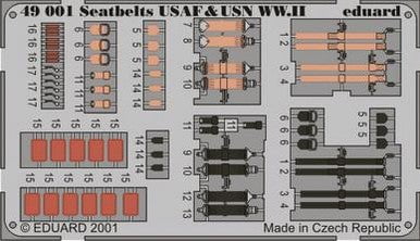 Eduard Eduard 1/48 Seatbelts USAF & USN WWII (Pre-Painted)