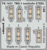 Eduard Eduard 1/48 TBD-1 Devastator seatbelts STEEL Zoom set