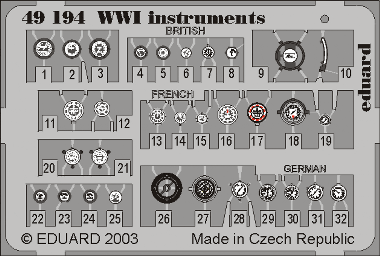 Eduard Eduard 1/48 WWI Instruments