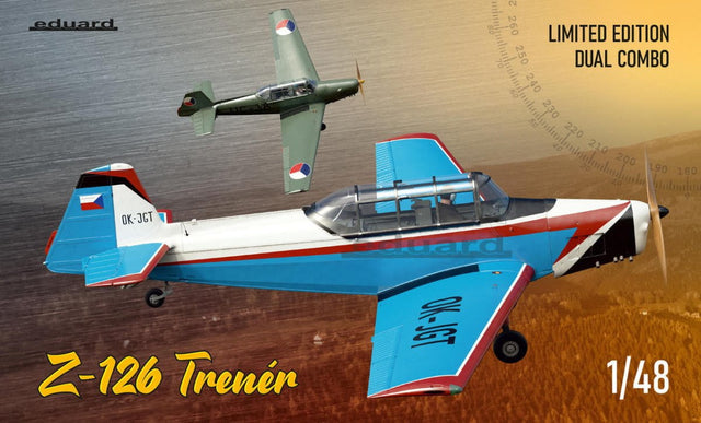 Eduard Eduard 1/48 Zlin Z126 Trener Two-Seater Trainer Aircraft Dual Combo (Plastic Kit)