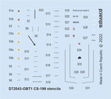 Eduard Eduard 1/72 Decal CS-199 stencils for Eduard