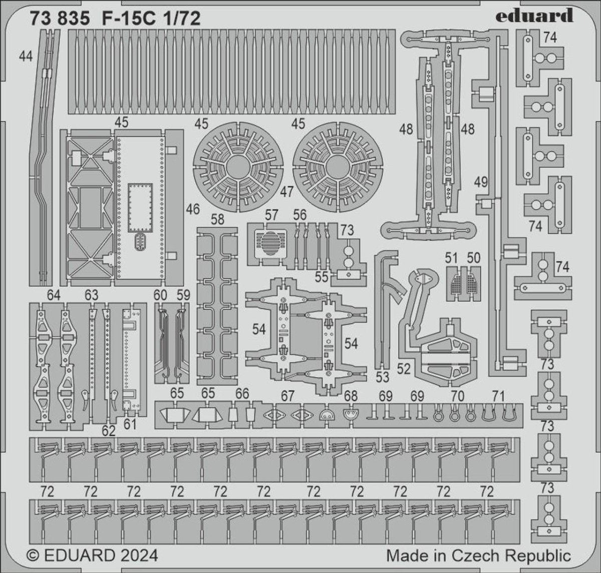Eduard Eduard 1/72 F-15C Photo Etch set for FINE MOLDS