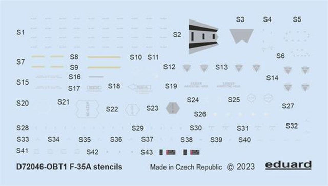 Eduard Eduard 1/72 F-35A stencils Decal