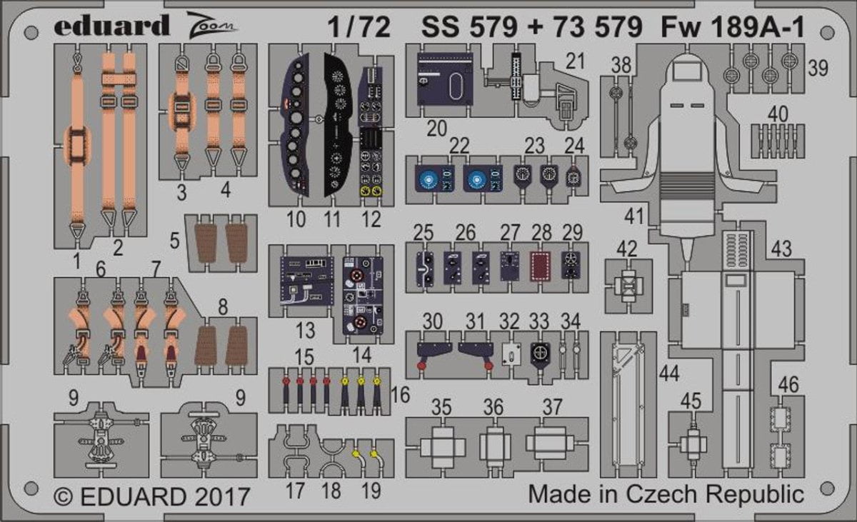 Eduard Eduard 1/72 Fw189A1 for ICM (Pre-Painted)