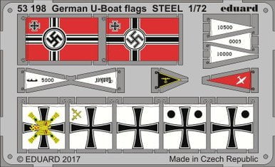 Eduard Eduard 1/72 German U-Boat Flags Steel (Pre-Painted)