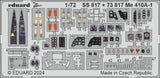 Eduard Eduard 1/72 Me 410A-1 73817 Photo etched set