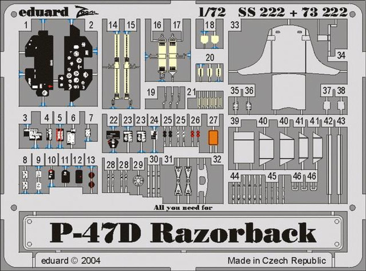 Eduard Eduard 1/72 P-47D Razorback for Tamiya (Pre-Painted)