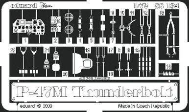 Eduard Eduard 1/72 P-47M Thunderbolt Photo Etch