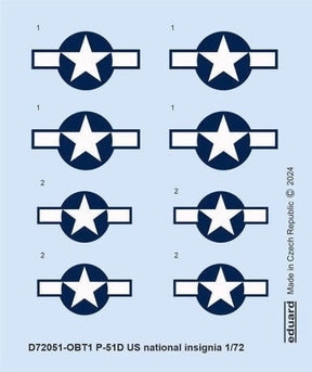 Eduard Eduard 1/72 P-51D US national insignia DECAL for EDUARD