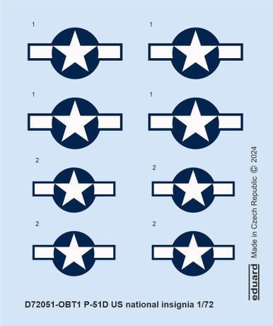 Eduard Eduard 1/72 P-51D US national insignia DECAL for EDUARD