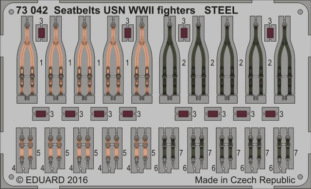Eduard Eduard 1/72 Seatbelts USN Fighters Steel WWII (Pre-Painted)