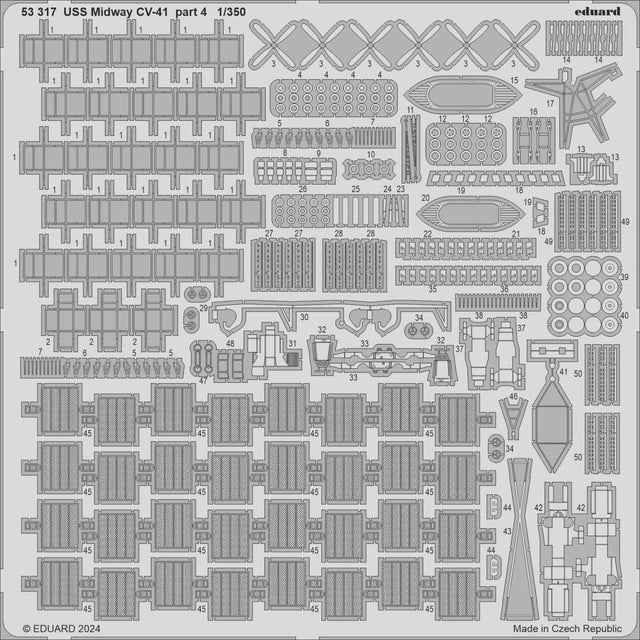 Eduard Eduard Eduard 1/350 USS Midway CV-41 part 4 Photo etched set for TRUMPETER