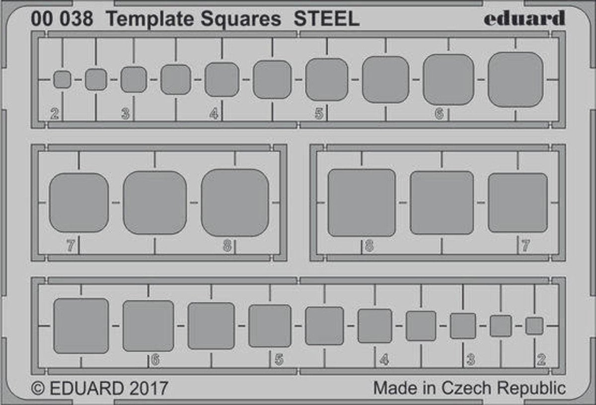 Eduard Eduard Template Squares Steel