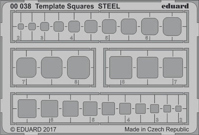 Eduard Eduard Template Squares Steel