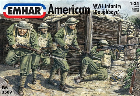 Emhar MILITARY MODELS Emhar 1/35 WWI American Doughboys Infantry Kit