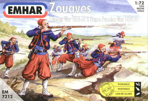 Emhar MILITARY MODELS Emhar Military 1/72 Crimean War 1854-56 & Franco Prussian War 1870-71 Zouaves (50) Kit