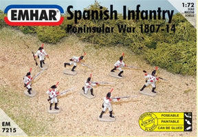 Emhar MILITARY MODELS Emhar Military 1/72 Peninsular War 1807-14 Spanish Infantry (46 & 1 Horse) Kit