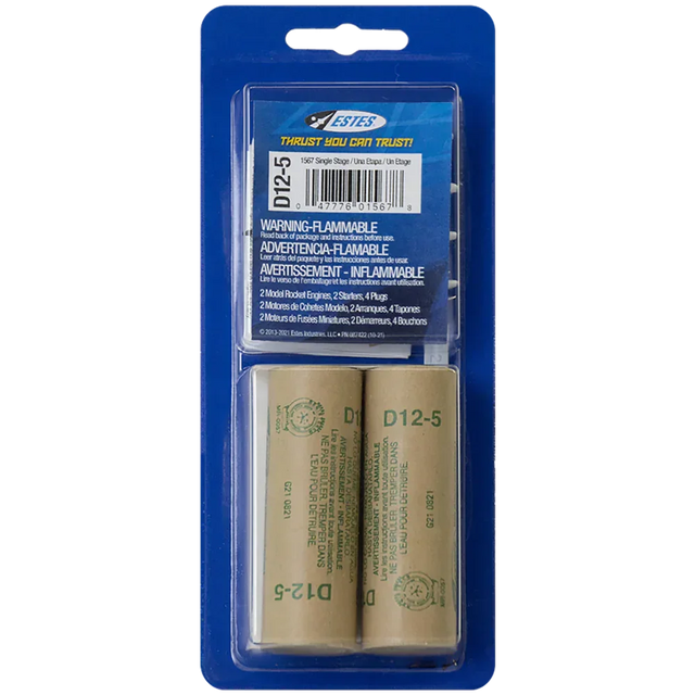 Estes Rockets Model Rocketry Estes Rockets D12-5 Engines 10028