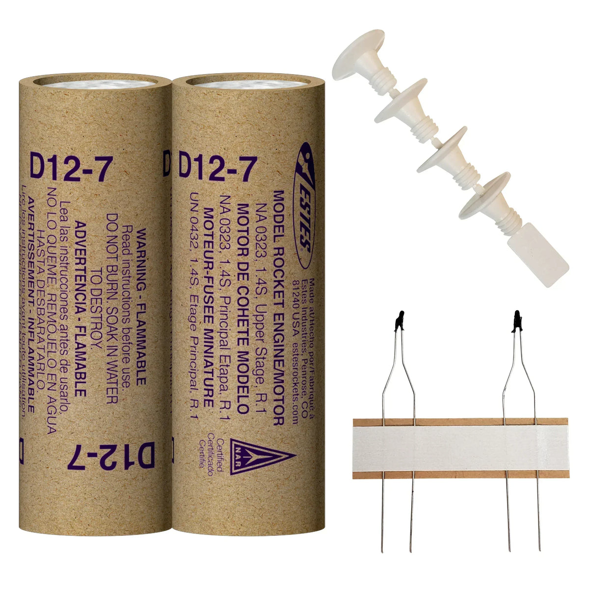 Estes Rockets Model Rocketry Estes Rockets D12-7 Engines 010040