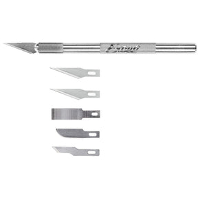 Excel Hobby Tools Excel 19001 K1 Aluminum Hobby Knife w/Safety Cap and 5 Additional Blades
