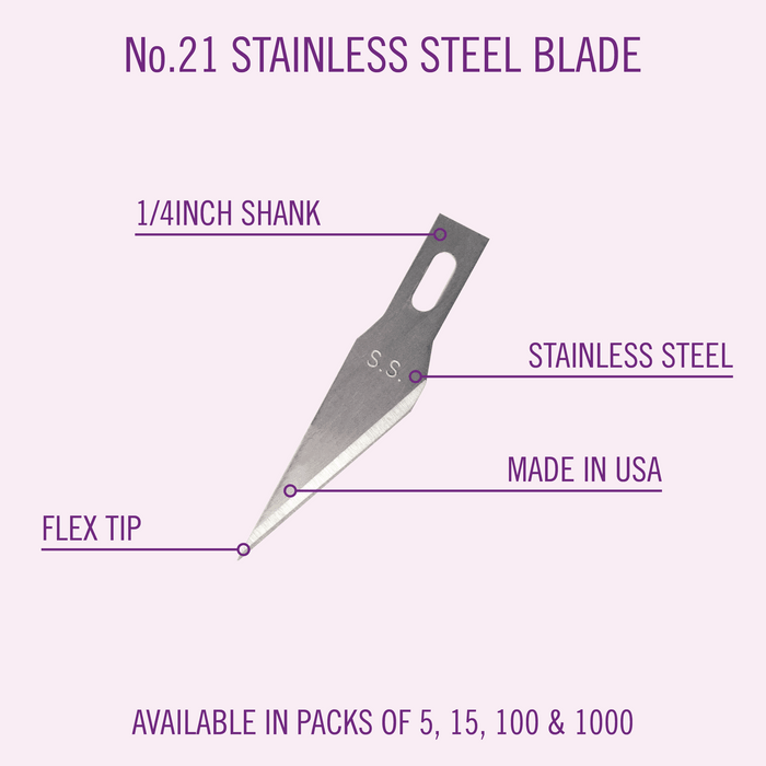 Excel Hobby Tools Hobby Building Accessories Excel #21 Stainless Steel 15 Blades 23021