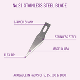 Excel Hobby Tools Hobby Building Accessories Excel #21 Stainless Steel 15 Blades 23021