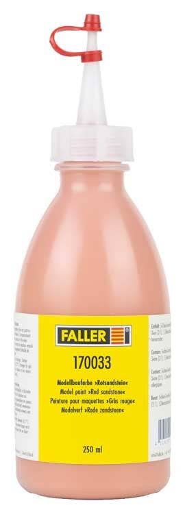Faller Supplies Faller 170033 Model Building Paint, Red Sandstone (8.5oz 250ml)