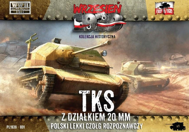 First to Fight MILITARY MODEL First To Fight 1/72 TKS Polish Light Recon Tank w/20mm Gun Kit